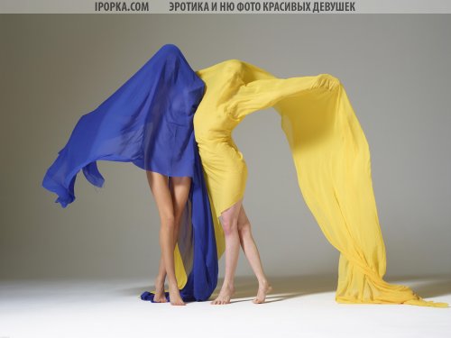 Голые украинки позируют с флагом своей страны